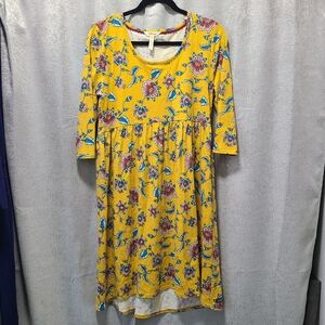 Matilda Jane Yellow Floral‎ Long Sleeve Dress